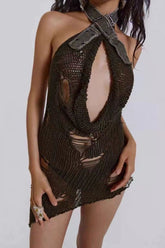 Lithium Sheer Knit Mini Dress